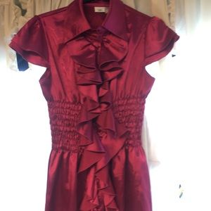 Red Ruffle Dress Shirt